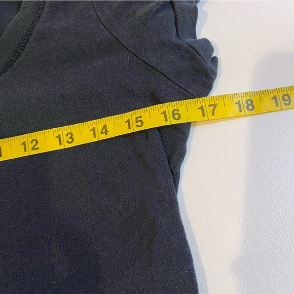 y2k realitiee black eyelet ruffle sleeve top vintage witchy vampire goth grunge - Picture 7 of 8